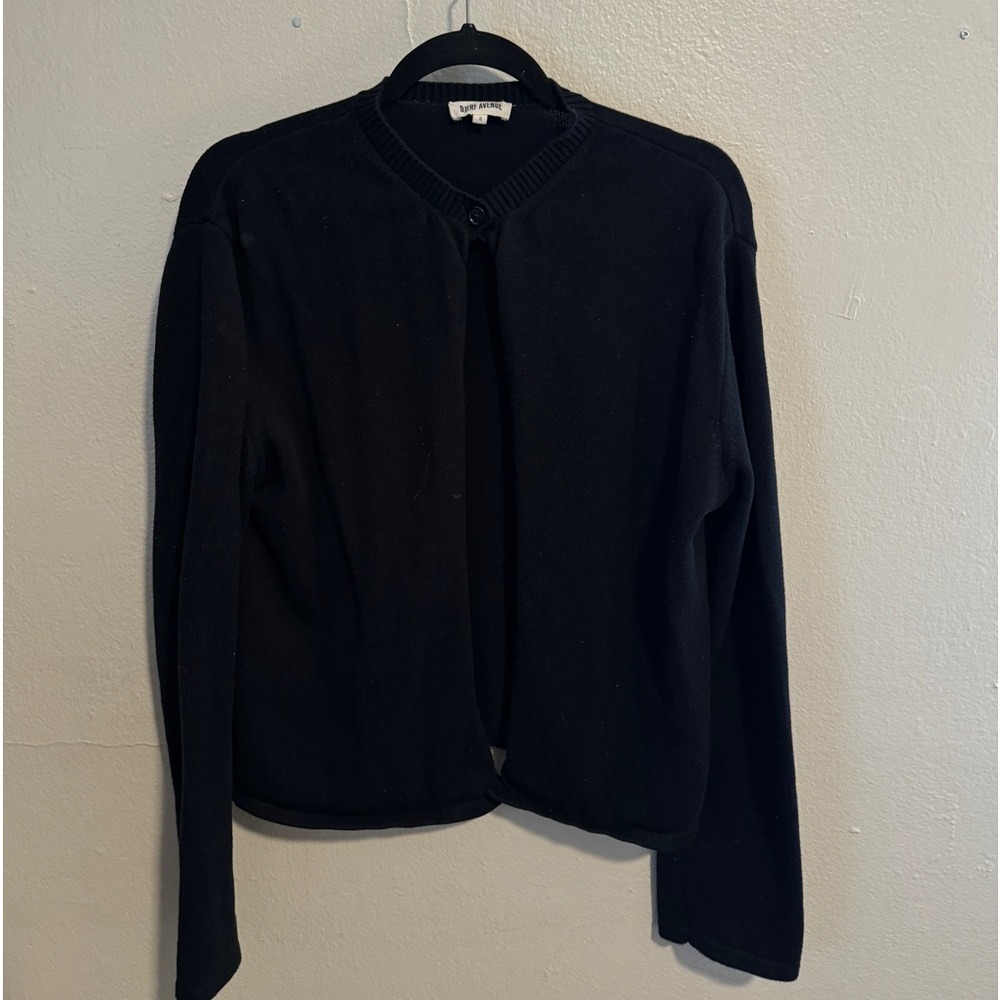 DJERF AVENUE BUTTON UP CARDIGAN BLACK SIZE SMALL